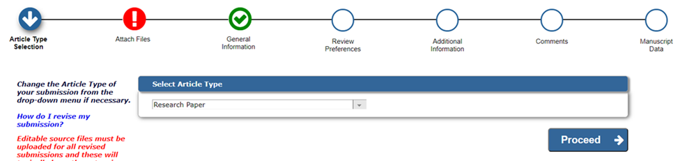 SCI論文投稿審稿修改流程論文提交Article Type Selection