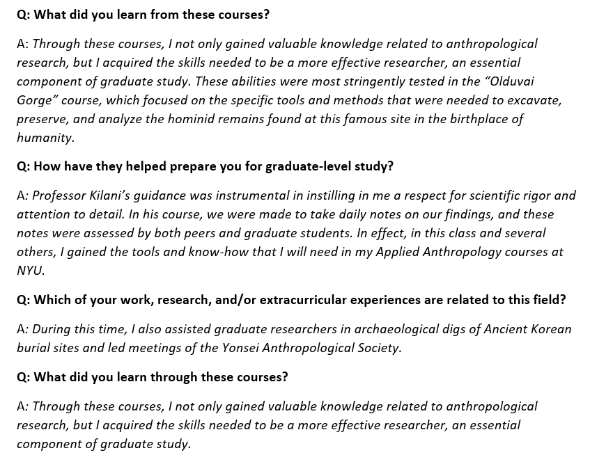 how to answer grad school essay questions